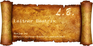 Leitner Beatrix névjegykártya