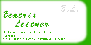 beatrix leitner business card